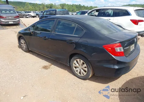 2012 Honda Civic Lx z USA, uszkodzony, nr VIN 19XFB2F51CE059363